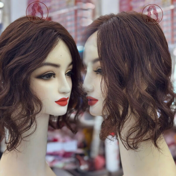 mái giả che hói ngắn xoăn