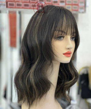 mái giả che hói,thưa đỉnh đầu móc light