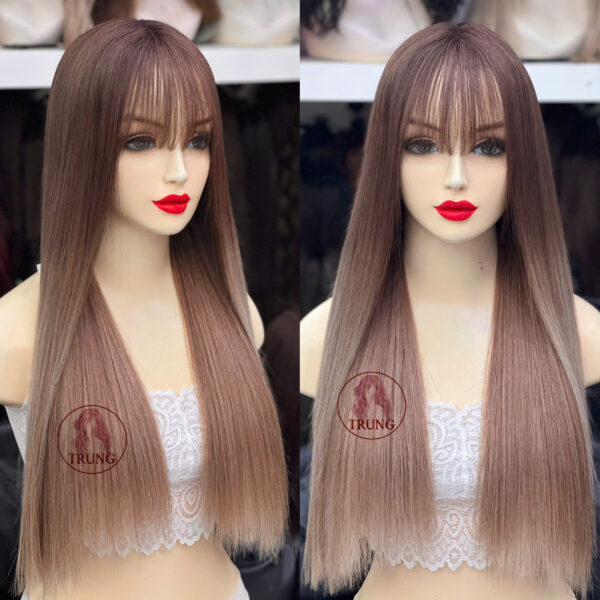 tóc giả mái thưa 60cm ombre